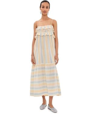 Alix Of Bohemia Ida Sunwash Stripe Dress - White