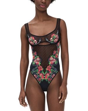 Thistle & Spire Eden Thong Bodysuit - Black