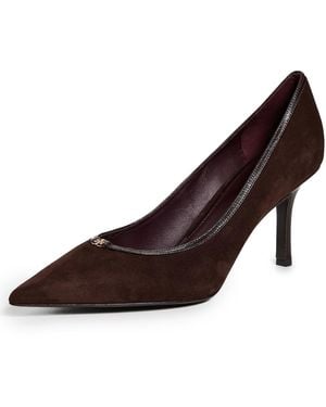 Tory Burch Double T Buckle Pump 80Mm - Brown