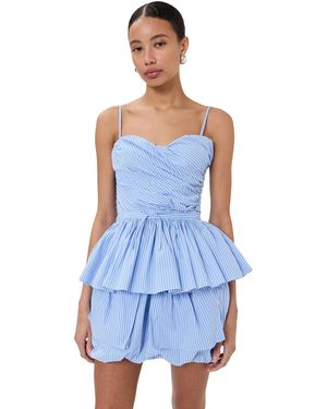 AKNVAS Val Cotton Poplin Corset Top - Blue