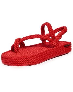 Bohonomad Hawaii Platform Sandals - Red