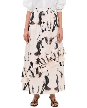 The Lulo Project Gaucho Skirt - Natural