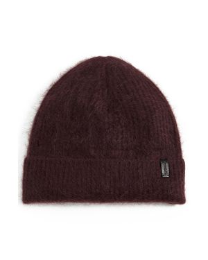 Vince Brushed Cashmere Cuffed Beanie - Red