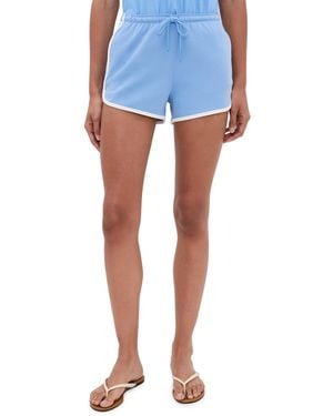 PERFECTWHITETEE Leo Contrast Trim Shorts - Blue
