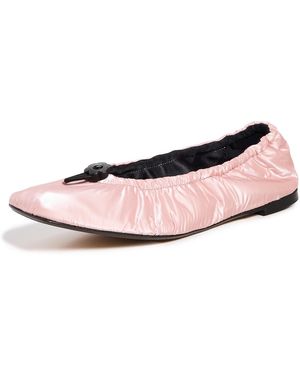 Cecilie Bahnsen Orbella Ballerina Padded Nylon Flats - Black