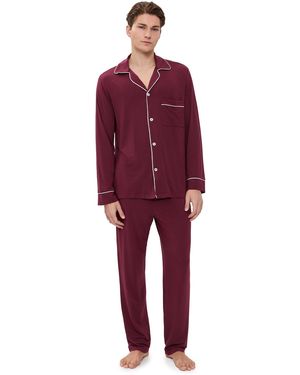 Eberjey William Long Pj Set - Red