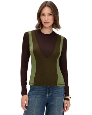 Ulla Johnson Annete Jersey Long Sleevetop - Black