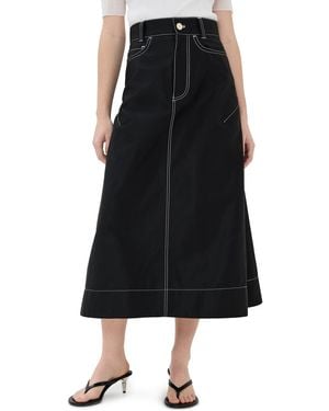 MERYLL ROGGE Flared Workwear Skirt - Black