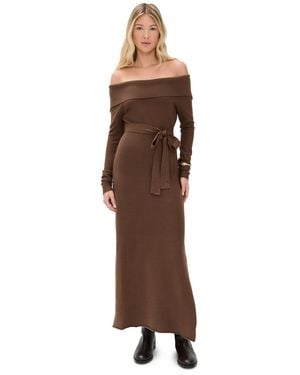 Splendid X Cella Jane Off The Shoulder Sweater Dress - Brown