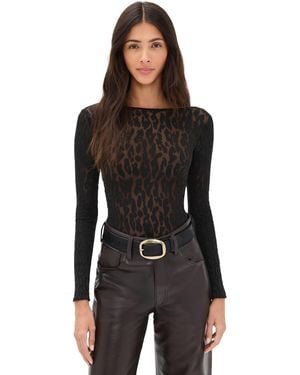 Wolford Leo String Thong Bodysuit - Black