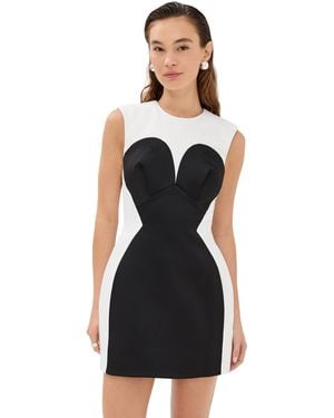 Marc Jacobs Seamed Up Satin Dress - Black