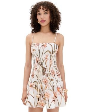 PATBO Botanic Retro Mini Dress - White