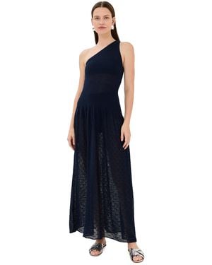 Escvdo Cayo One Shoulder Maxi Dress - Blue