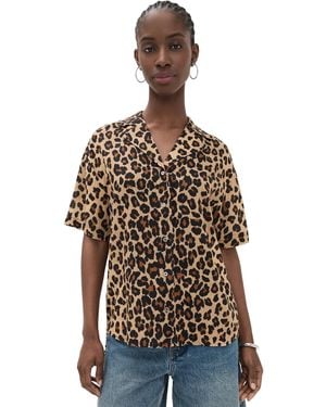 Simon Miller Bia Linen Camp Shirt - Black