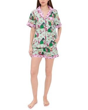 Printfresh Mahjong Short Pajama Set - Multicolor