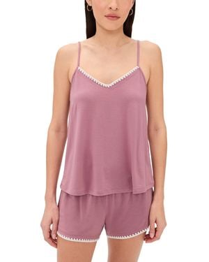 Eberjey Frida The Whip Stitch Cami And Shorts Set - Pink