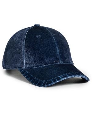 Rag & Bone Miramar Harlow Velvet Baseball Hat - Blue