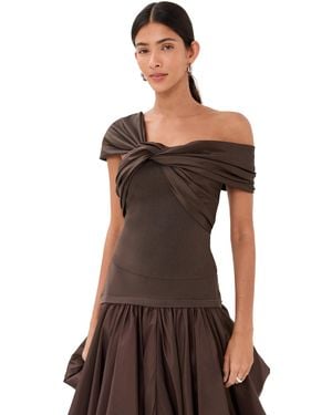 Jonathan Simkhai Celiana Knit Combo Top - Brown