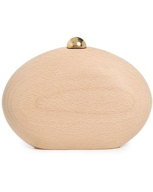 Alexis Athena Wood Clutch - Natural