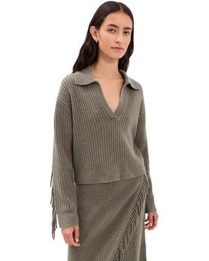 Jonathan Simkhai Natalia Collared Sweater - Brown