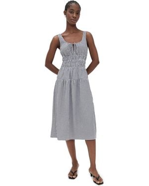 Wayf Nina Smocked Midi Dress - Multicolour