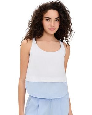 Stateside James Pinstripe Tank - White