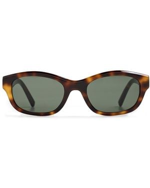 Saint Laurent Sl M172 Round Tortoise Sunglasses - Black