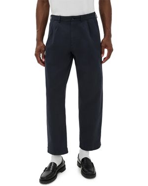 KNICKERBOCKER Canal Pleated Twill Cotton Pants - Black