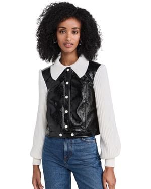 Cinq À Sept Knit Sleeve Ciara Jacket - Black