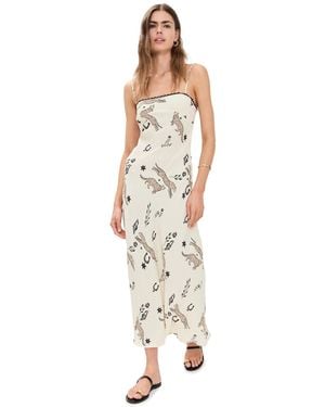 Vrg Grl Cosmic Bias Cut Maxi Dress - White