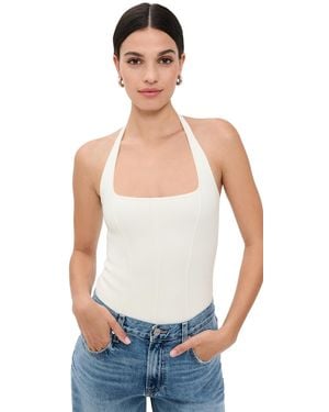 Fleur du Mal Sofia Thong Bodysuit - Blue