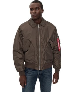 Alpha Industries Cwu 45/P Relaxed Fit Flight Jacket - Brown