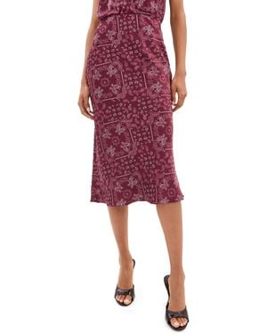 Le Bos Midi Skirt - Red