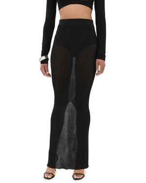 LAQUAN SMITH Knit Column Skirt - Black