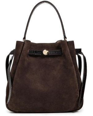 Tory Burch Romy Suede Bucket Bag - Black