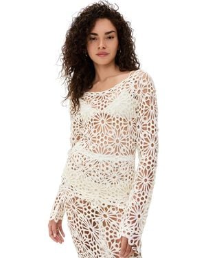 Norma Kamali Off Shoulder Raglan Top - Natural