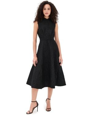 Saloni Flora Dress - Black