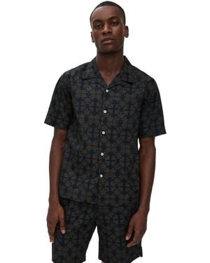 Universal Works Printed Road Shirt - Black