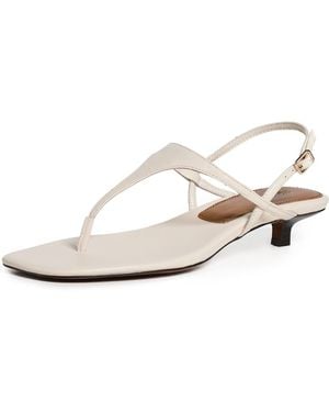 Madewell The Chiara Kitten Heel Slingback Sandals - White