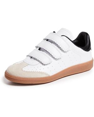 Isabel Marant Beth Leather Sneaker - White
