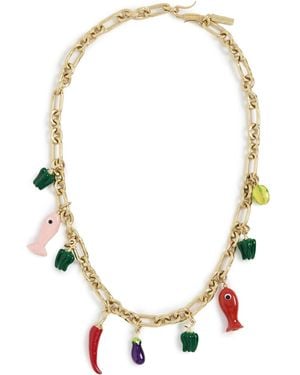 ALÉMAIS Tesori Fish Bead Necklace - Metallic
