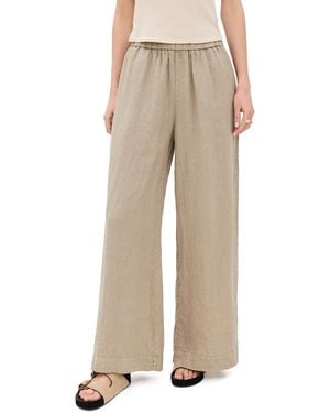 James Perse Lightweight Linen Culotte Pants - Natural
