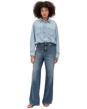 GOOD AMERICAN Denim Shirt Jumpsuit - Blue