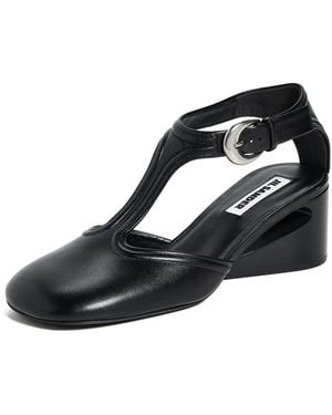 Jil Sander Heeled Mary Janes - Black