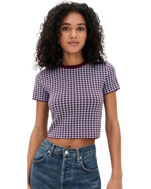 Le Bos Gingham Knit Tee - Multicolour