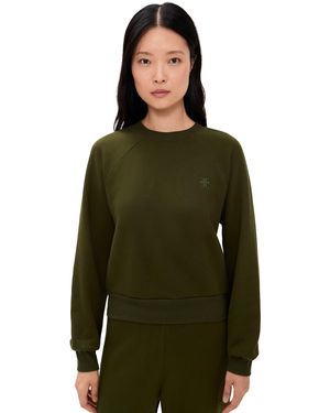 ÉTERNE French Terry Shrunken Raglan Sweatshirt - Green