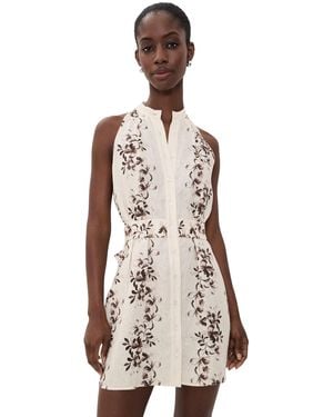 Hevron Gemma Linen Dress - Natural