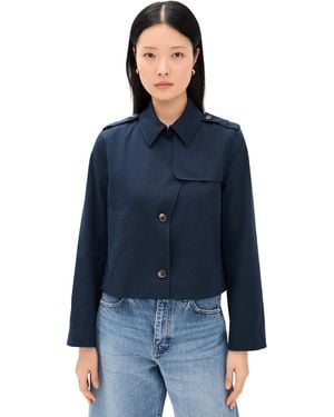 FRAME Short Trench Jacket - Blue