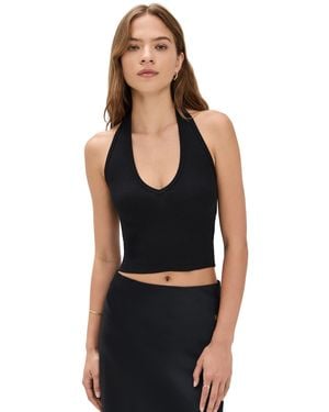 ÉTERNE Halter Top - Black