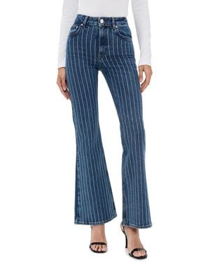 ALIGNE Slim Flare Diamante Jeans - Blue